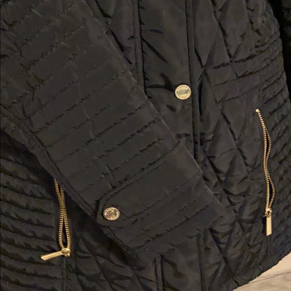 MICHAEL KORS | Black Quilted Coat Jacket SMALL - Picture 5 of 11